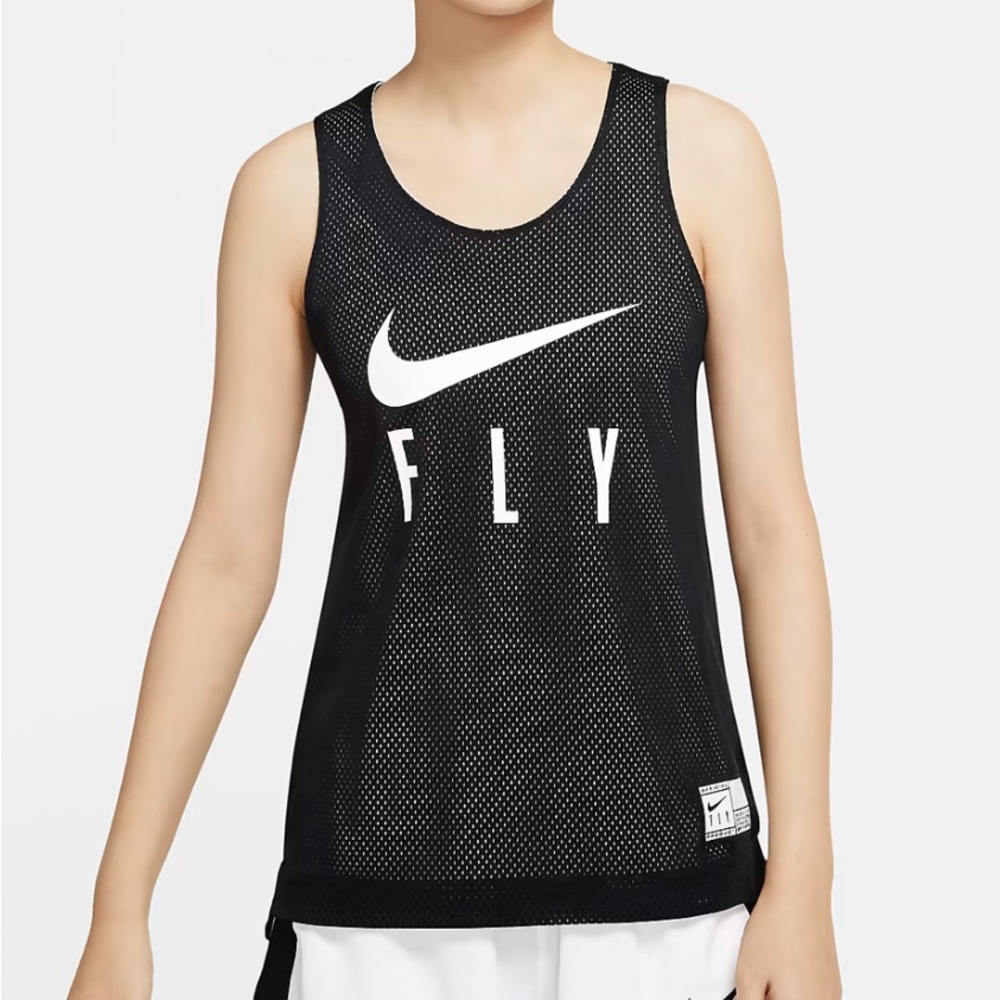 NIKE * NWT Fly Reversible Jersey White/Black